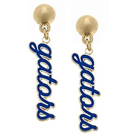 Women' CANVAS Style Florida Gators Enamel Script Drop Earring