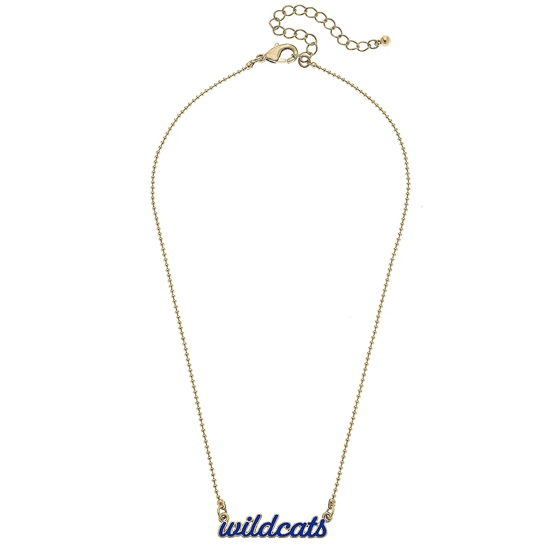 Women' CANVAS Style Kentucky Wildcats Enamel Script Necklace