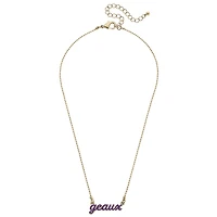 Women' CANVAS Style LSU Tigers Enamel Script Necklace