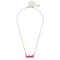 Women' CANVAS Style Ole Miss Rebels Enamel Script Necklace