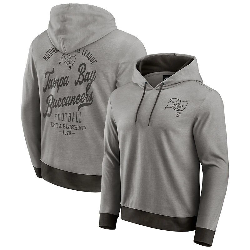 Men's Darius Rucker Collection by Fanatics Pewter Tampa Bay Buccaneers Tonal Knit Pullover Hoodie