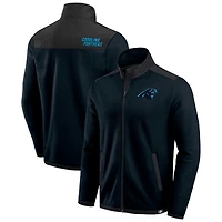 Men's Darius Rucker Collection by Fanatics Black Carolina Panthers Color Block Polar Fleece Full-Zip Jacket