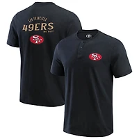 Men's Darius Rucker Collection by Fanatics Black San Francisco 49ers Washed Henley T-Shirt