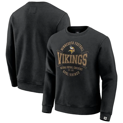 Men's Darius Rucker Collection by Fanatics Black Minnesota Vikings Vintage Pullover Sweatshirt