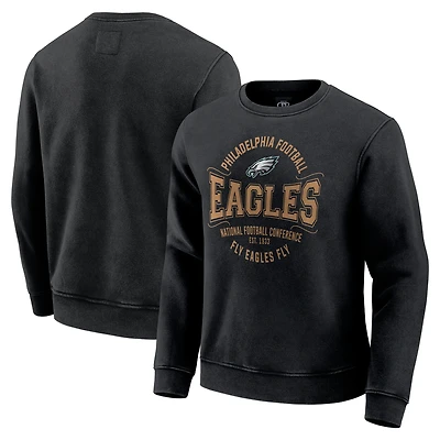 Men's Darius Rucker Collection by Fanatics Black Philadelphia Eagles Vintage Pullover Sweatshirt
