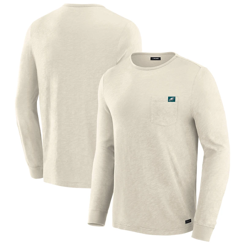 Men's J. Palmer Cream Philadelphia Eagles In-The-Pocket Long Sleeve T-Shirt