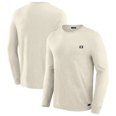 Men's J. Palmer Cream Pittsburgh Steelers In-The-Pocket Long Sleeve T-Shirt