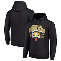 Men's Starter Black Pittsburgh Steelers 80s Retro Pullover Hoodie