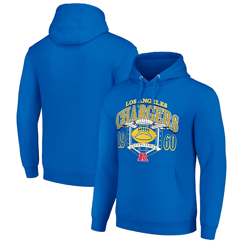 Men's Starter Royal Los Angeles Chargers 80s Retro Pullover Hoodie