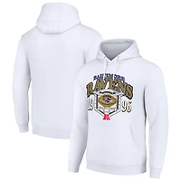 Men's Starter White Baltimore Ravens 80s Retro Pullover Hoodie