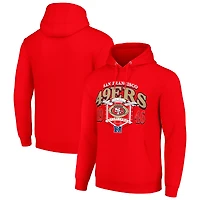Men's Starter Scarlet San Francisco 49ers 80s Retro Pullover Hoodie