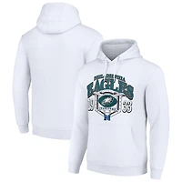 Men's Starter White Philadelphia Eagles 80s Retro Pullover Hoodie