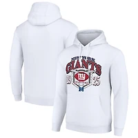 Men's Starter White New York Giants 80s Retro Pullover Hoodie