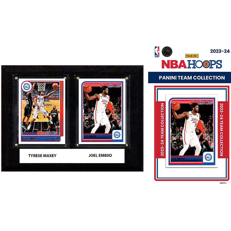 Philadelphia 76ers 6" x 8" Player Plaque & 2023-24 Team Trading Card Set