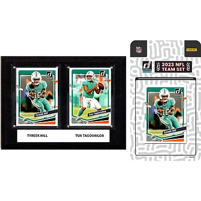 Miami Dolphins 6" x 8" Player Plaque & 2023 Team Trading Card Set