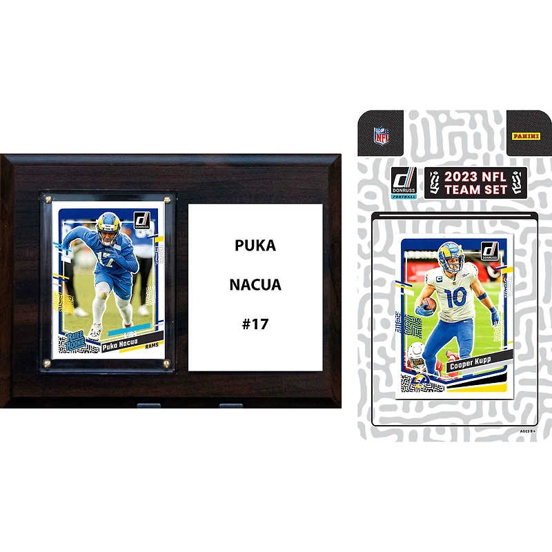 Los Angeles Rams 6" x 8" Player Plaque & 2023 Team Trading Card Set