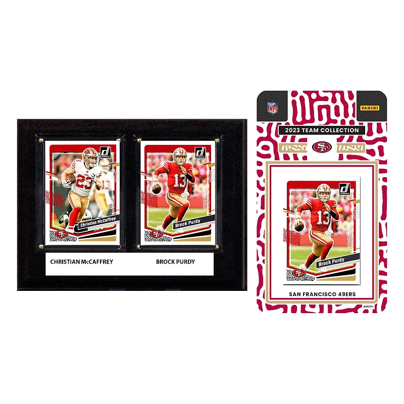 San Francisco 49ers 6" x 8" Player Plaque & 2023 Team Trading Card Set