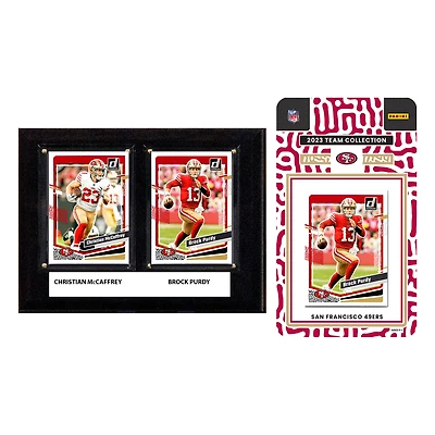 San Francisco 49ers 6" x 8" Player Plaque & 2023 Team Trading Card Set
