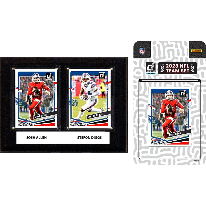 Buffalo Bills 6" x 8" Player Plaque & 2023 Team Trading Card Set