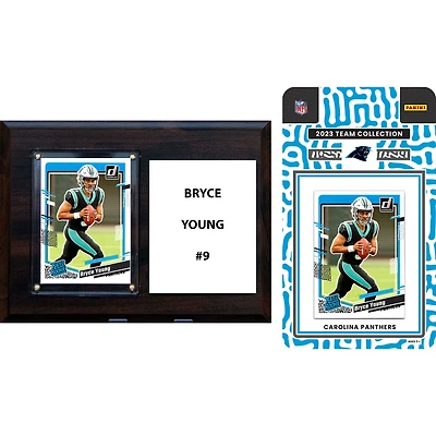 Carolina Panthers 6" x 8" Player Plaque & 2023 Team Trading Card Set