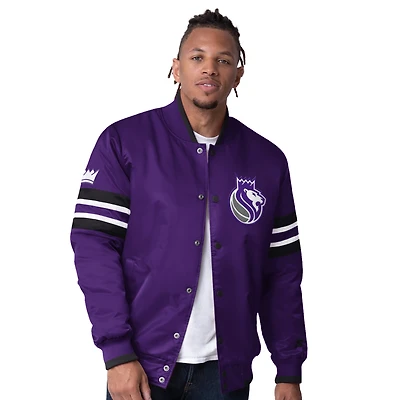 Men's Starter Sacramento Kings Scout Varsity Satin Full-Snap Jacket