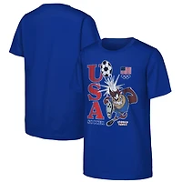 Youth Tasmanian Devil Royal Team USA Looney Tunes Soccer T-Shirt