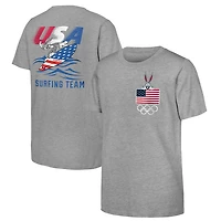 Youth Bugs Bunny Heather Gray Team USA Looney Tunes Surfing Team T-Shirt