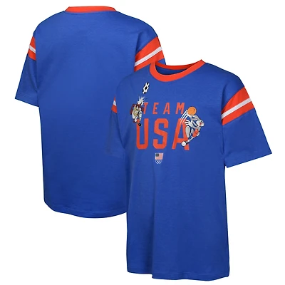 Youth Blue Team USA Looney Tunes Sports Team T-Shirt