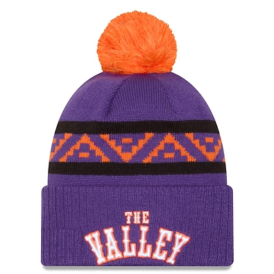 Men's New Era  Purple Phoenix Suns 2024/25 City Edition Cuffed Knit Hat with Pom