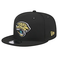 Men's New Era  Black Jacksonville Jaguars Throwback Logo Standard 9FIFTY Snapback Hat