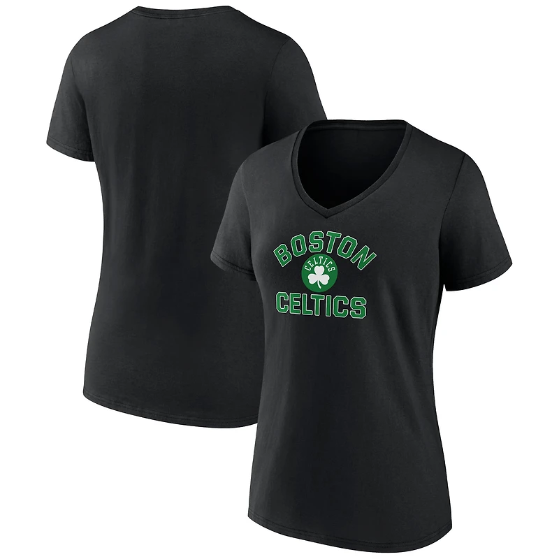 Women's Black Boston Celtics Overtime V-Neck T-Shirt