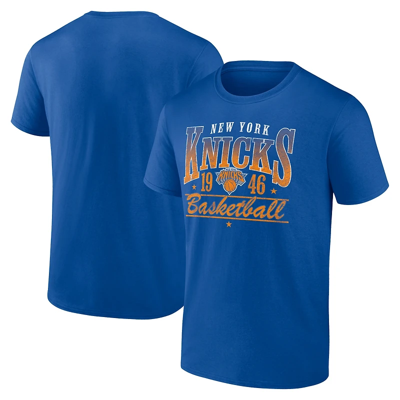 Men's Blue New York Knicks Give And Go Play T-Shirt