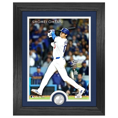 Highland Mint Shohei Ohtani Los Angeles Dodgers 13" x 16" First Dodger Home Run Silver Coin Photo Mint