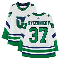 Andrei Svechnikov Carolina Hurricanes Autographed 2023-24 adidas Alternate Whalers Authentic Jersey