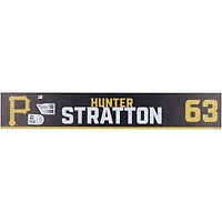 Hunter Stratton Pittsburgh Pirates Player-Issued #63 Black Nameplate from 2024 MLB Spring Training