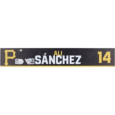 Ali Sánchez Pittsburgh Pirates Player-Issued #14 Black Nameplate from 2024 MLB Spring Training