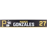 Marco Gonzales Pittsburgh Pirates Player-Issued #27 Black Nameplate from 2024 MLB Spring Training