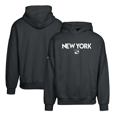 Men's Levelwear Black New York Rangers Contact City Capsule Pullover Hoodie