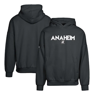 Men's Levelwear Black Anaheim Ducks Contact City Capsule Pullover Hoodie