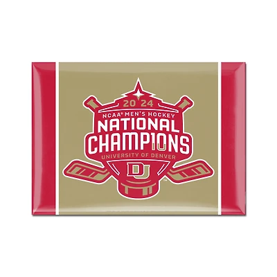 WinCraft  Denver Pioneers 2024 NCAA Men's Ice Hockey National Champions 2.5" x 3.5" Metal Fridge Magnet