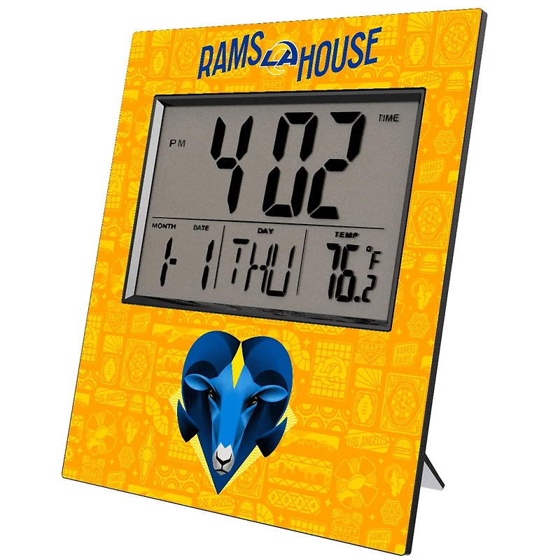 Los Angeles Rams 2024 Illustrated Limited Edition Digital Desk/Wall Clock