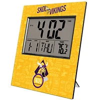 Minnesota Vikings 2024 Illustrated Limited Edition Digital Desk/Wall Clock