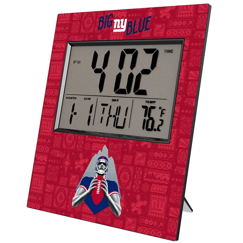 New York Giants 2024 Illustrated Limited Edition Digital Desk/Wall Clock