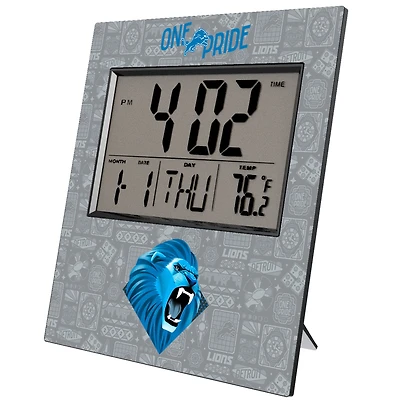 Detroit Lions 2024 Illustrated Limited Edition Digital Desk/Wall Clock