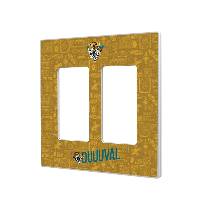 Jacksonville Jaguars 2024 Illustrated Limited Edition Double Rocker Light Switch Plate