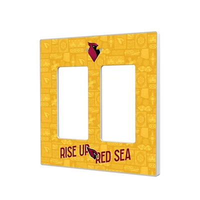 Arizona Cardinals 2024 Illustrated Limited Edition Double Rocker Light Switch Plate