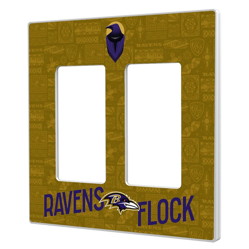 Baltimore Ravens 2024 Illustrated Limited Edition Double Rocker Light Switch Plate