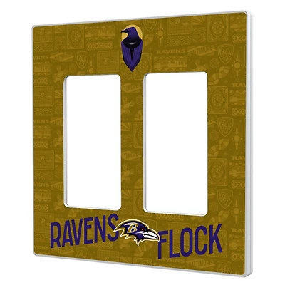 Baltimore Ravens 2024 Illustrated Limited Edition Double Rocker Light Switch Plate