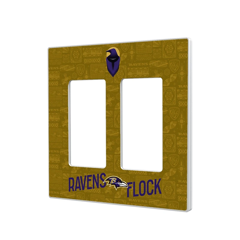 Baltimore Ravens 2024 Illustrated Limited Edition Double Rocker Light Switch Plate