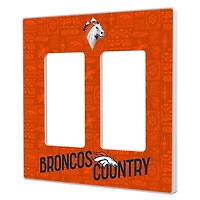 Denver Broncos 2024 Illustrated Limited Edition Double Rocker Light Switch Plate
